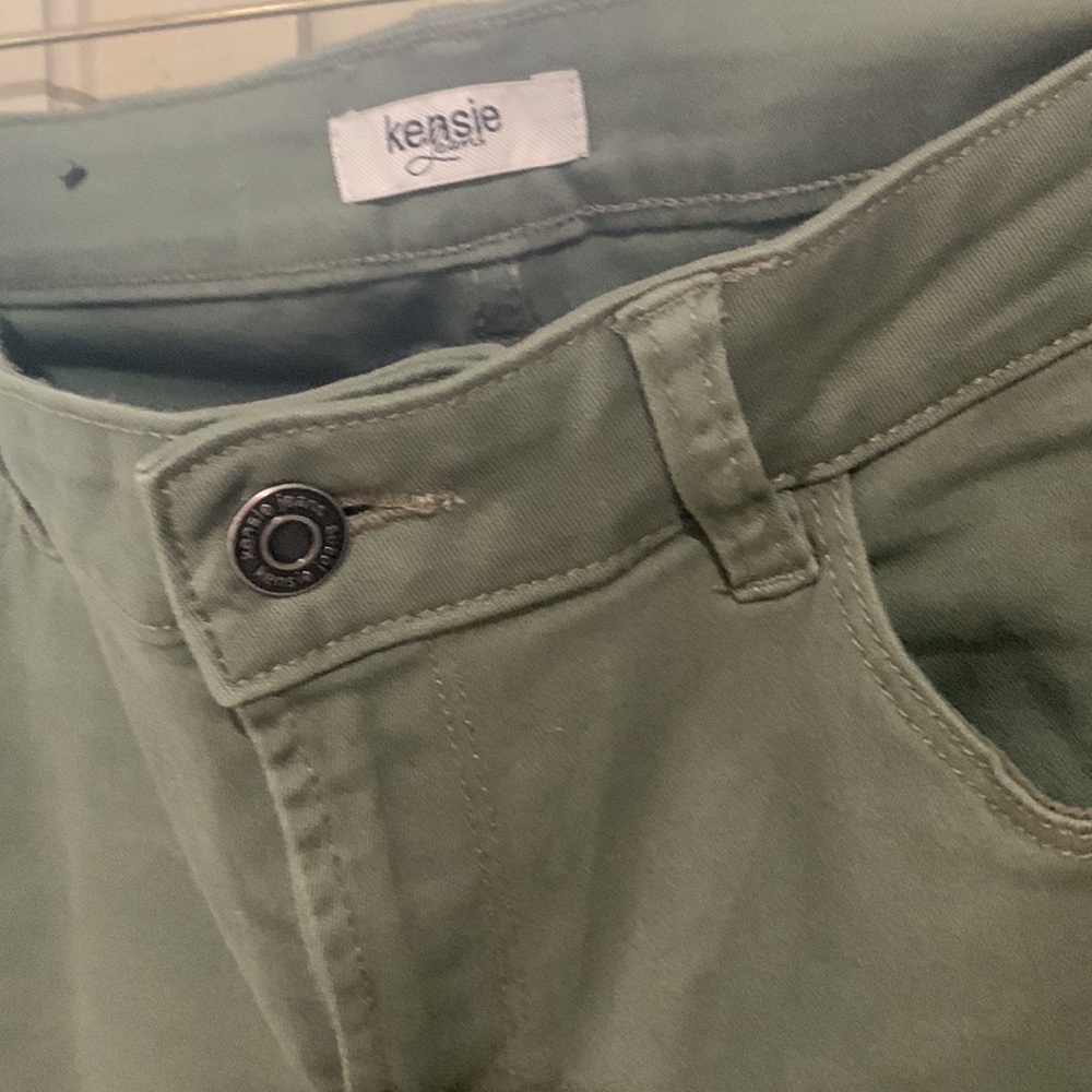 Olive jeans super soft and stretchy